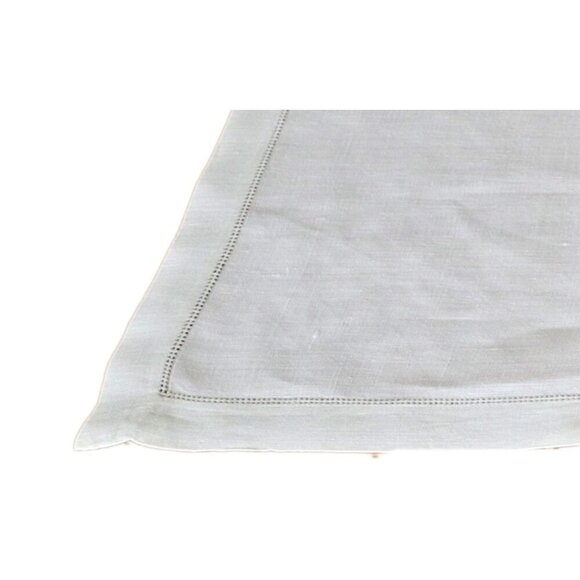 Vintage Small Linen Tablecloth & 4 Napkins Embroidered Openwork 1960s - Picture 3 of 6